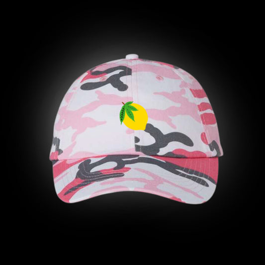 Lemon Dad Hat - Pink Camo