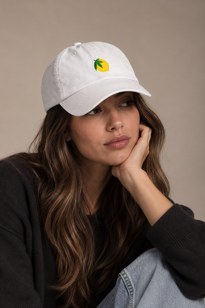 Lemon Dad Hat - Blanco (White)