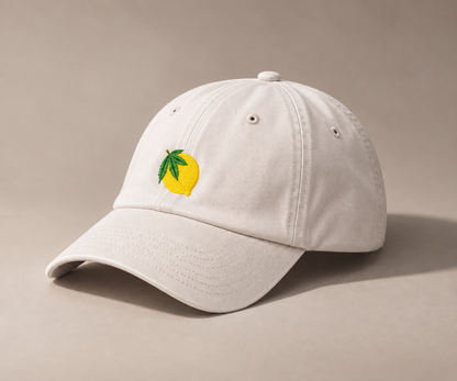Lemon Dad Hat - Blanco (White)